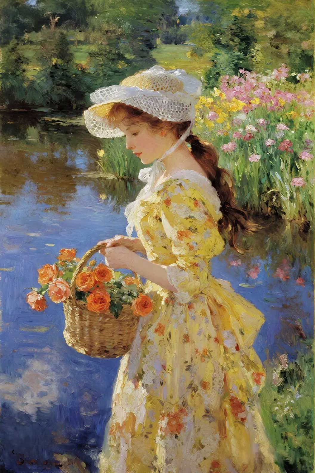 Impressionist garden profile picture style reference