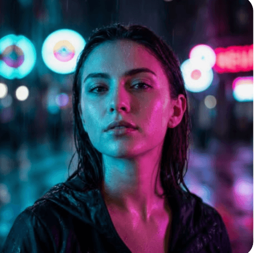 Neon rain cool Discord PFP idea