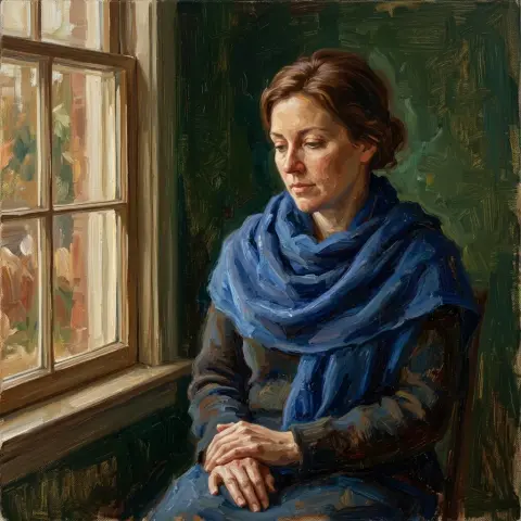 Referencia de estilo: Retrato al óleo iluminado por una ventana