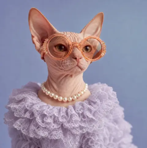 Sphynx Cat · Couture style reference