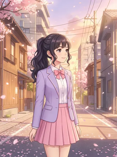 Referencia de estilo: Anime cotidiano de sakura