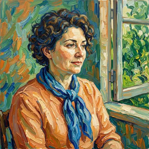 Referencia de estilo: Retrato expresivo al óleo