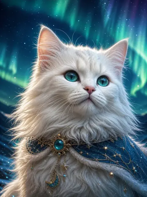 Long-haired Cat · Aurora style reference