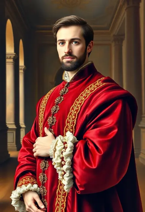 Referencia de estilo: Noble con capa roja