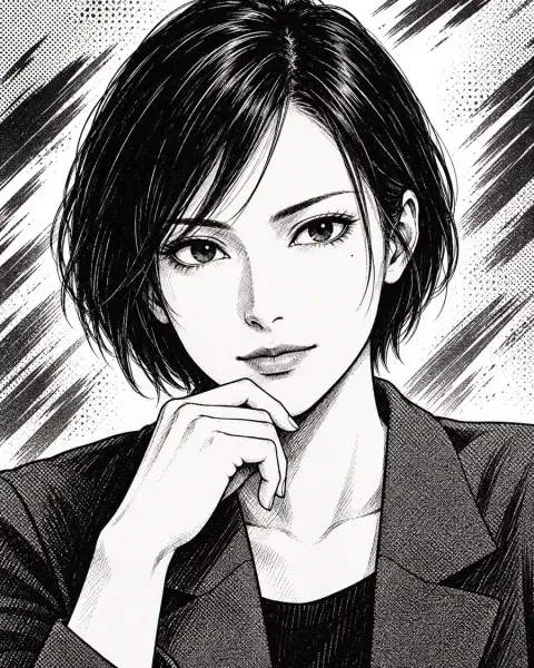 Referencia de estilo: Manga japonés a tinta