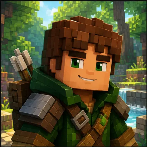 Minecraft-inspired · Adventurer style reference