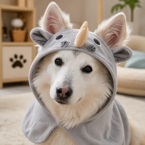 White Dog · Cozy Costume style reference