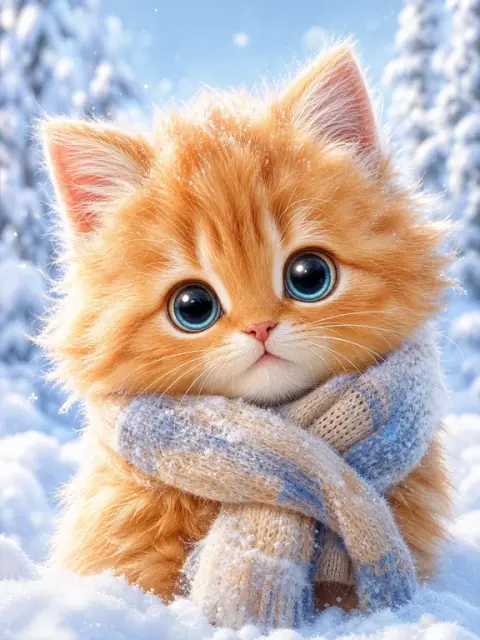 Ginger Kitten · Snow style reference